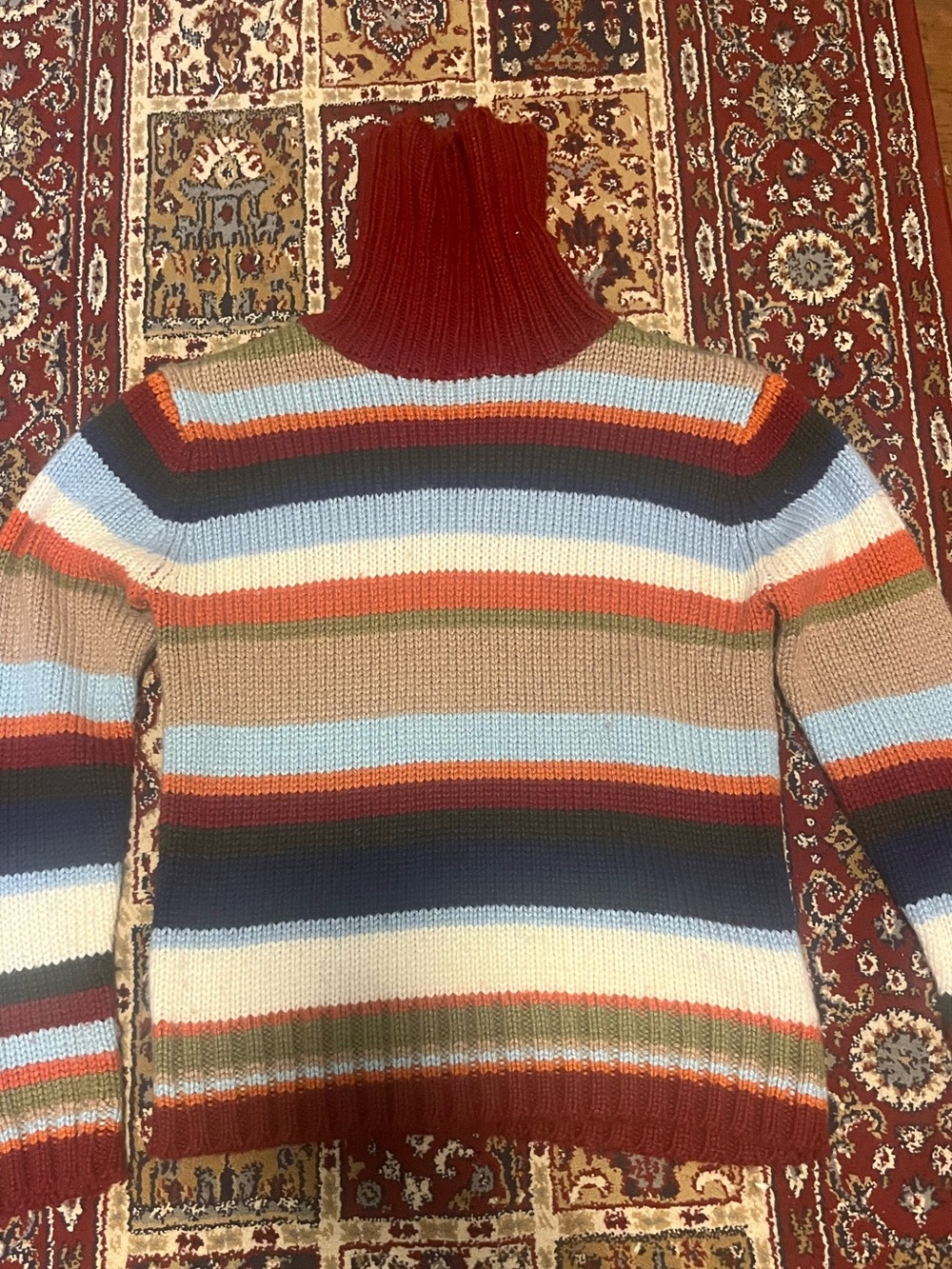 vintage wool blend turtleneck stripe